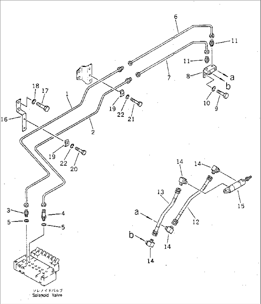 AIR PIPING (SOLENOID VALVE TO/FROM F-R CYLINDER)