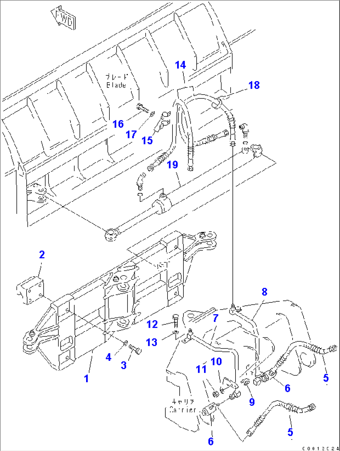 BLADE (SIDE SIFT CYLINDER LINE AND FRAME) (S.P.A.P.)