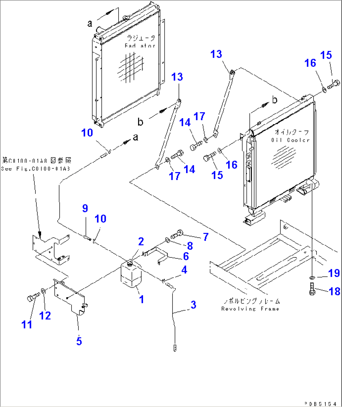 COOLING (SUB TANK AND RADIATOR MOUNT) (RIGID TYPE OIL COOLER) (WITH AIR CONDITIONER)(#30994-)