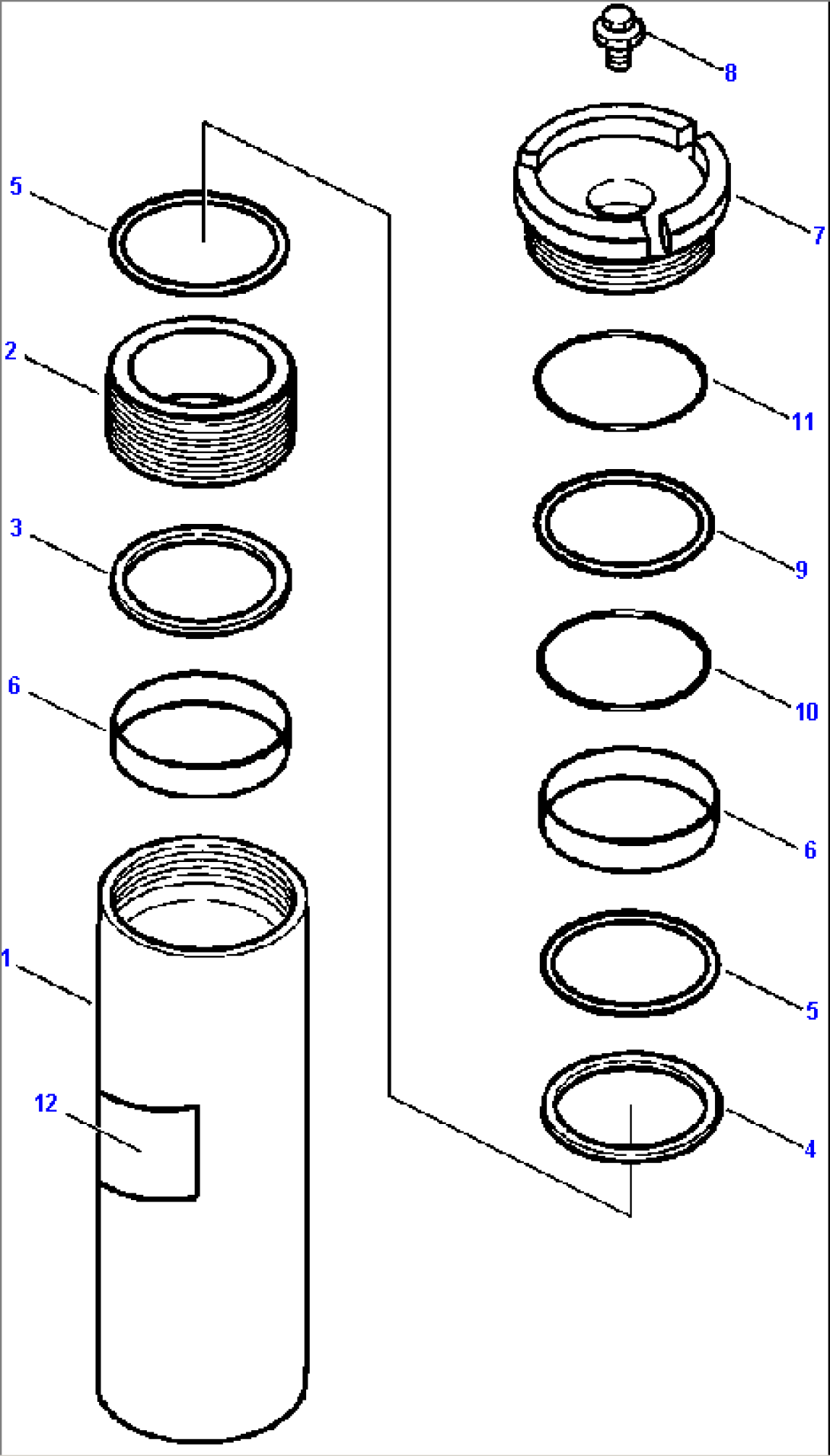 FIG. H4200-03A3 HYDRAULIC PIPING - E.C.S.S. - HIGH ACCUMULATOR ASSEMBLY