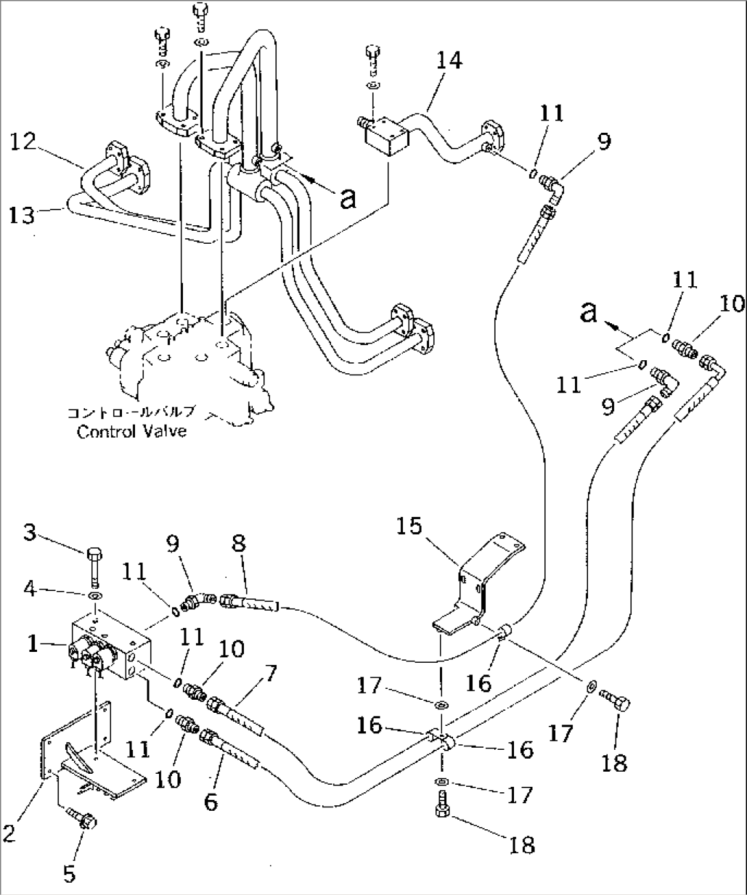 HYDRAULIC PIPING (E.C.S.S. LINE) (2/2)(#60001-)