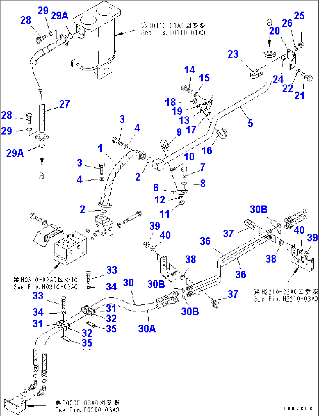 HYDRAULIC PIPING (STRAINER TO BLOCK)