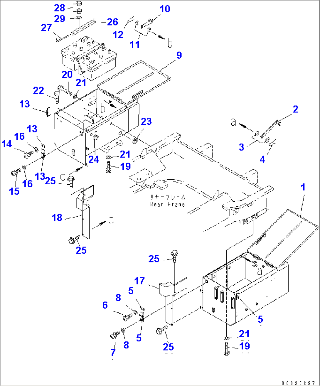BATTERY MOUNTING (BOX AND BATTERY MOUNTING)