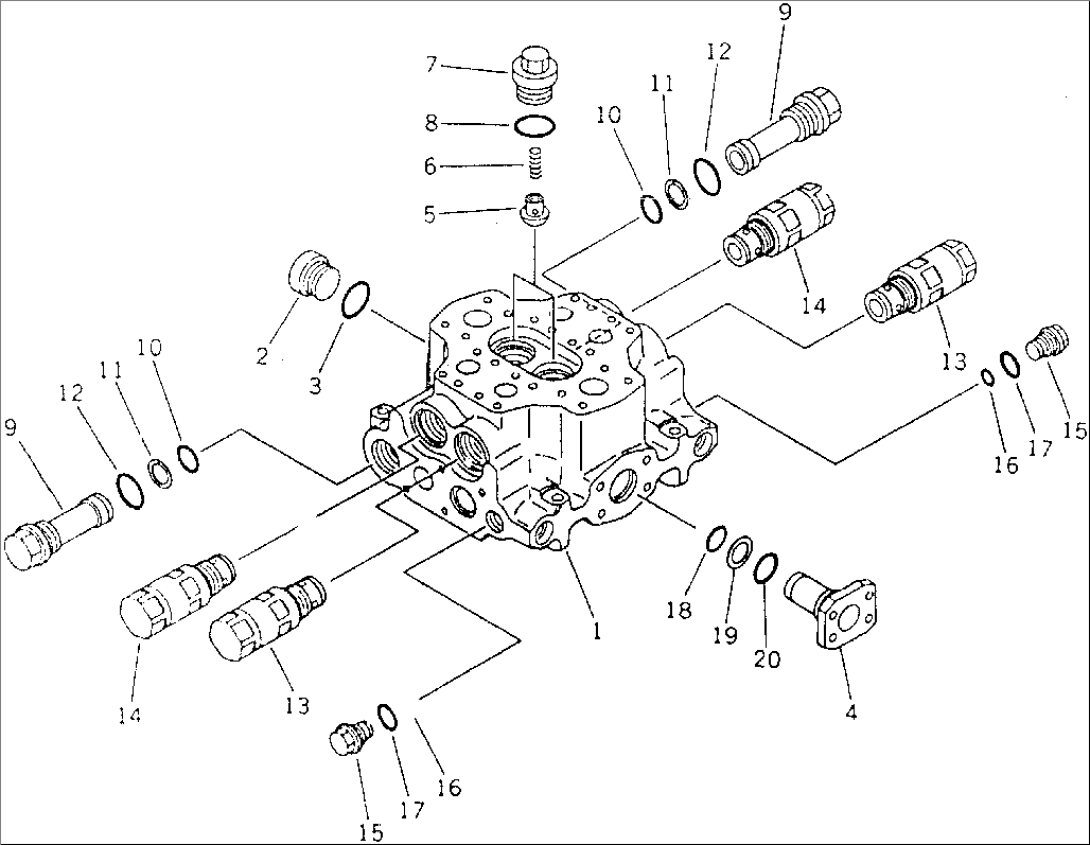 HYDRAULIC CONTROL VALVE (1/3) (FOR RIPPER)