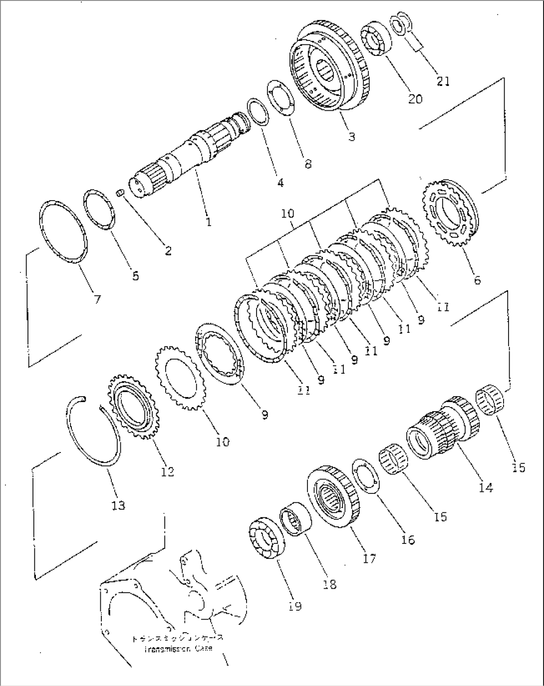 TRANSMISSION (1ST CLUTCH)(#20001-)