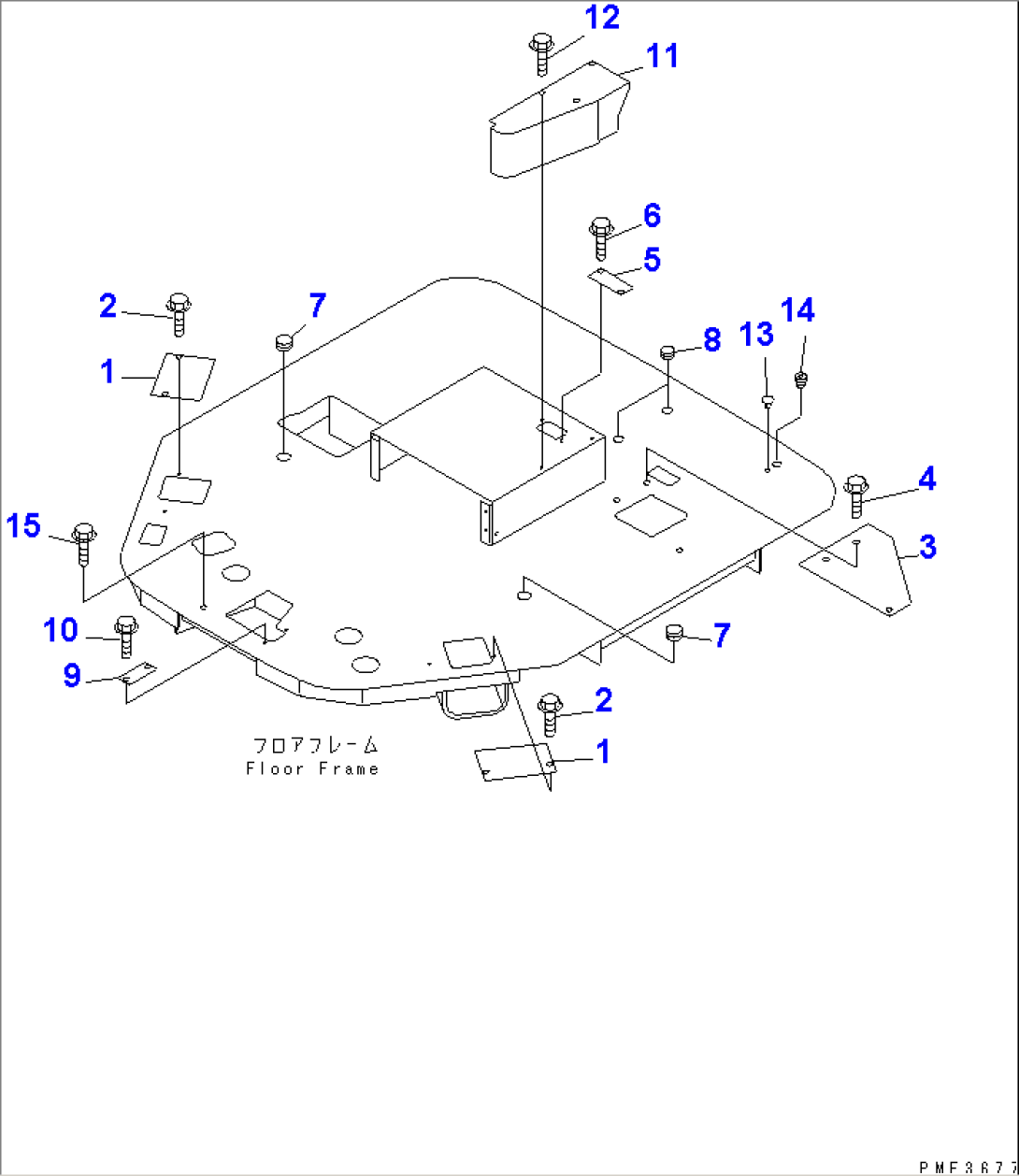 FLOOR (PLATE AND MOUNTING) (WITH CAB)