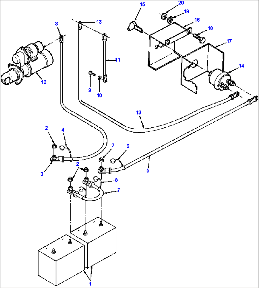 FIG. E5110-01A1 BATTERY AND CONNECTION - CONCEALED MASTER DISCONNECT SWITCH