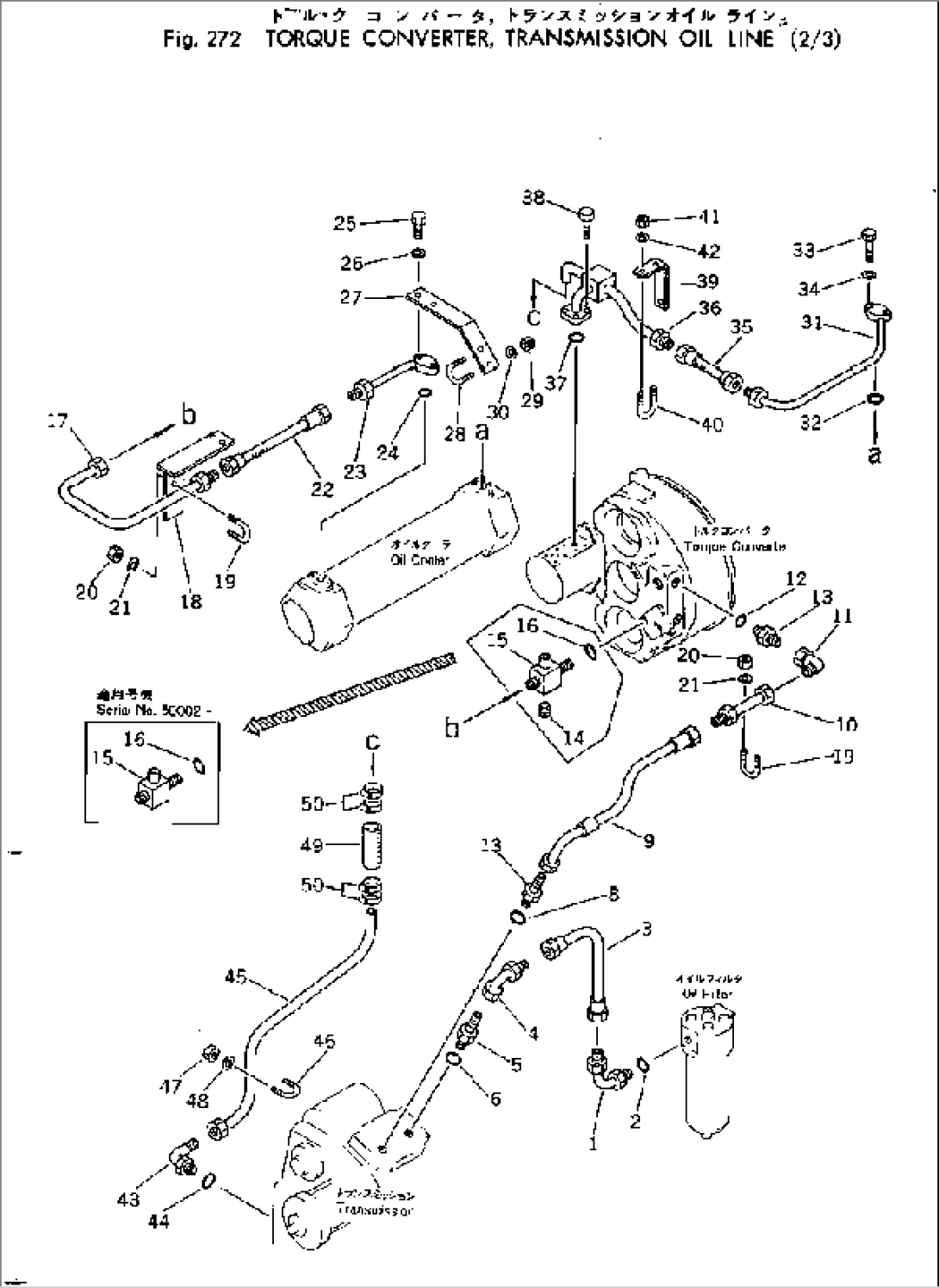 TORQUE CONVERTER¤ TRANSMISSION OIL LINE (2/3)(#10001-)