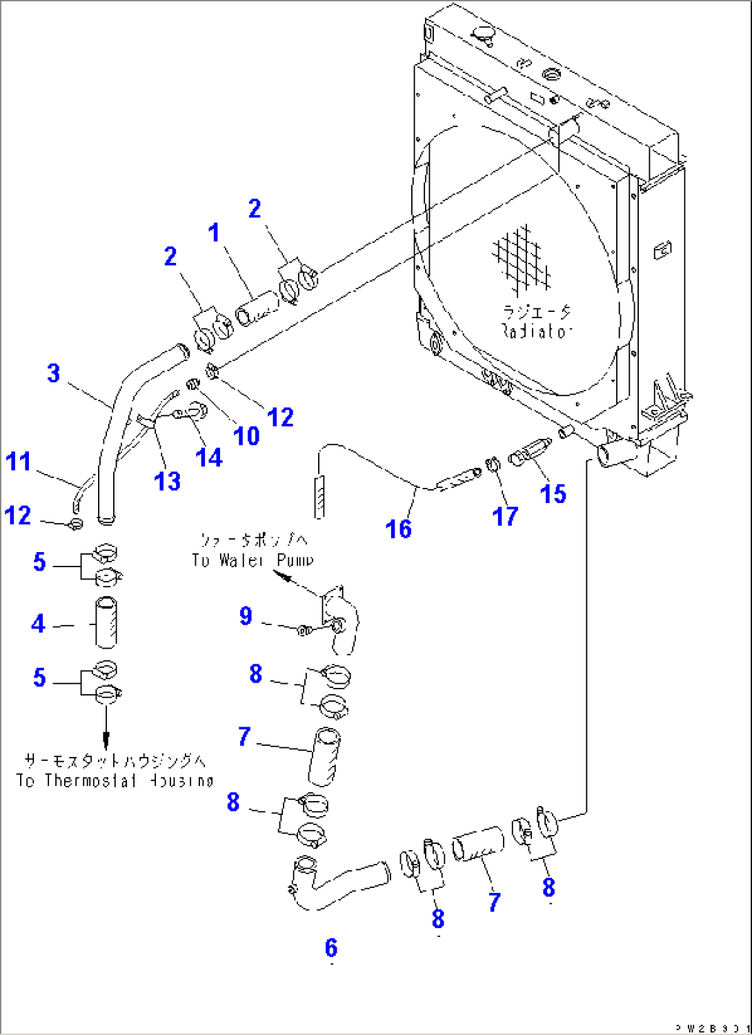 RADIATOR (RADIATOR PIPING)(#52001-)