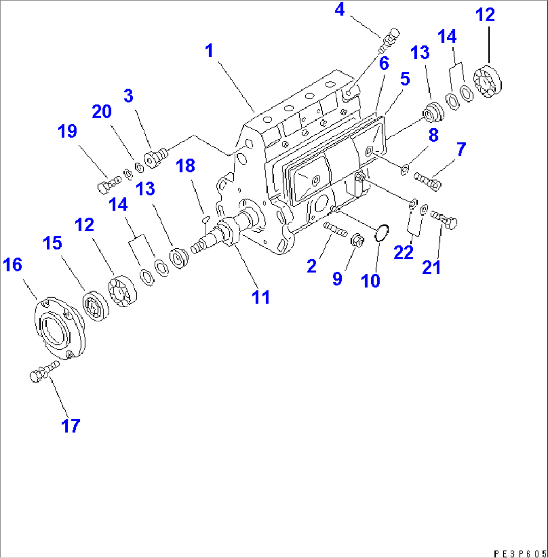 FUEL INJECTION PUMP (PUMP) (1/2) (INNER PARTS)