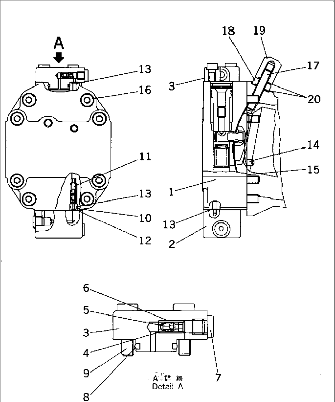 TRAVEL MOTOR (INNER PARTS) (CONTROL GROUP)(#10001-10161)