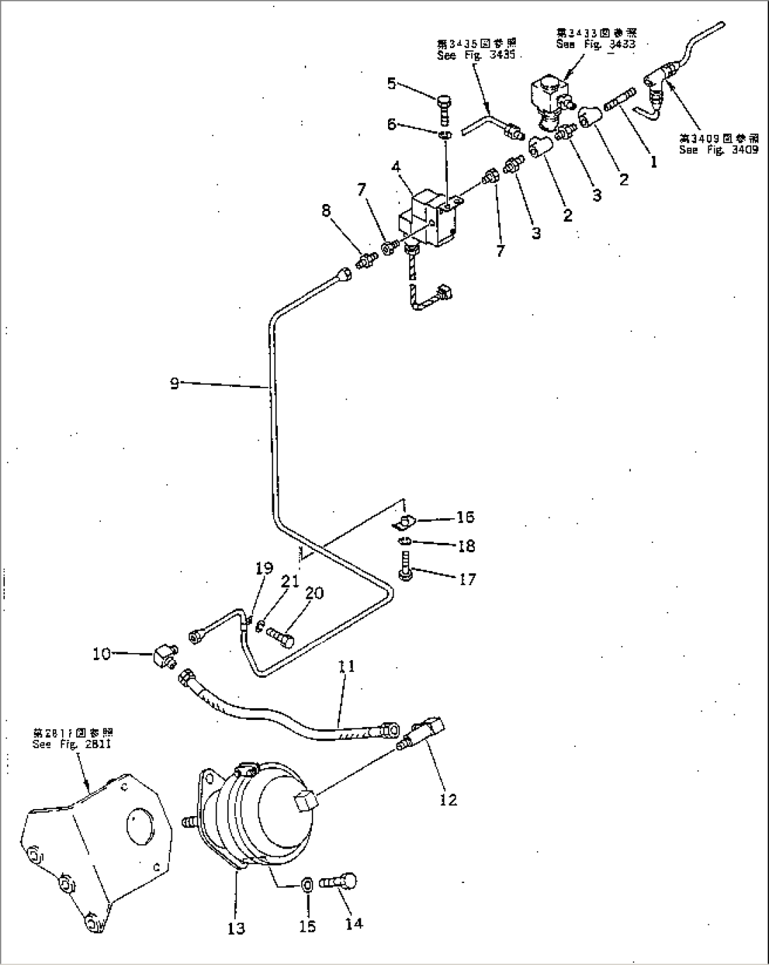 AIR PIPING (PARKING BRAKE CHAMBER LINE)