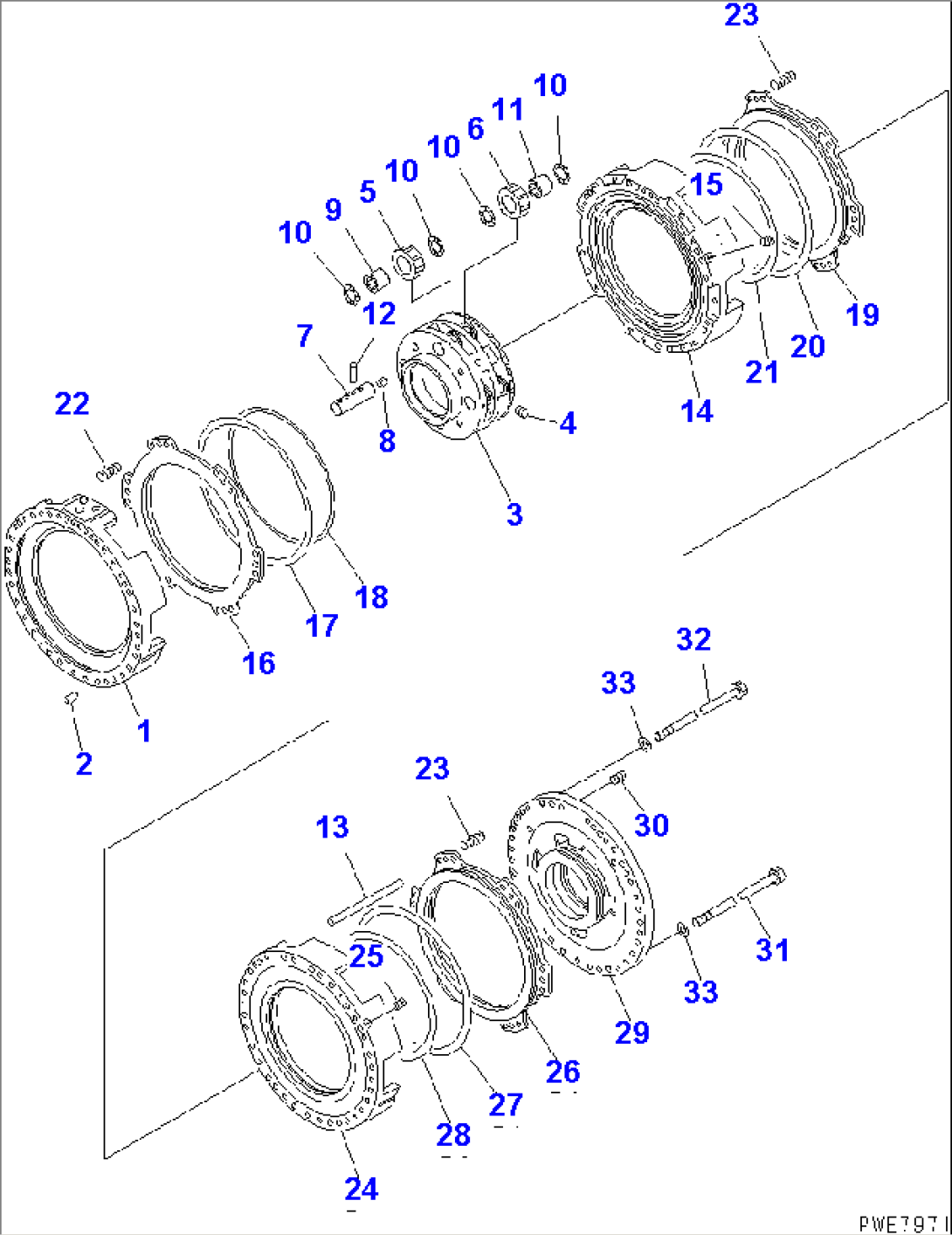 TRANSMISSION FORWARD¤ 4TH¤ AND REVERSE CLUTCH