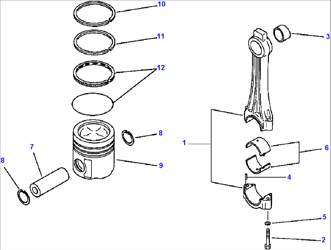 PISTON AND CONNECTING ROD