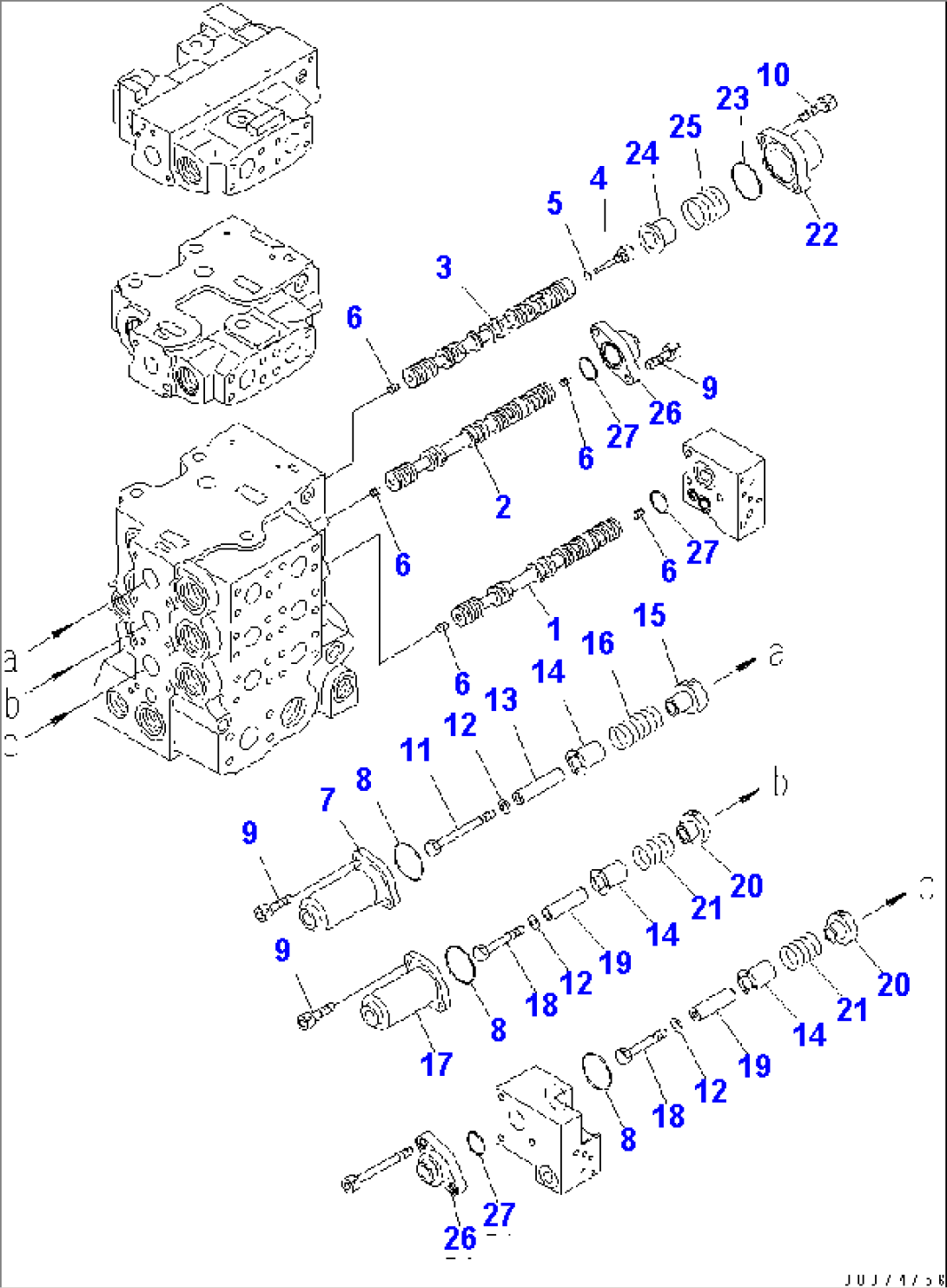 CONTROL VALVE (5-SPOOL) (2/9)(#1001-)