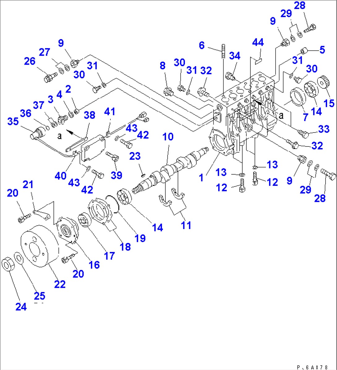 FUEL INJECTION PUMP (PUMP) (L.H.) (1/2) (FOR ELECTRICAL GOVERNOR) (FOR EC REGULATION) (INNER PARTS)(#11794-)