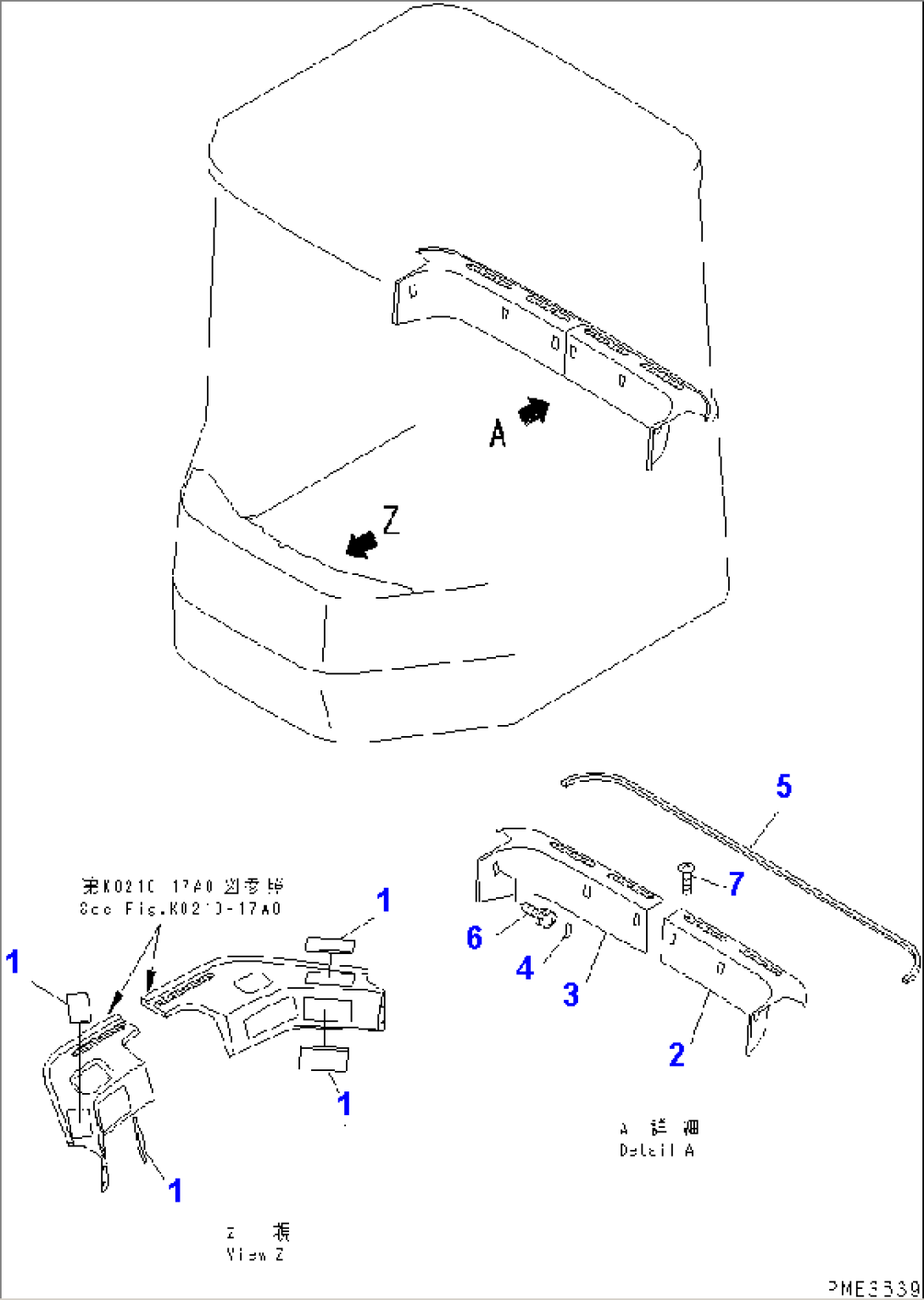 ROPS CAB (1/3) (INTERIOR TRIM)(#63001-64000)