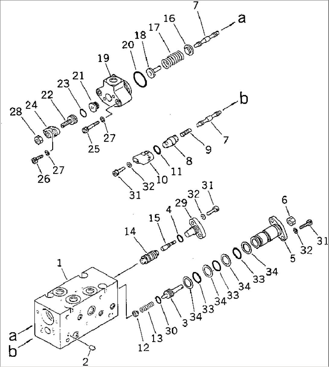 CUT OFF AND ENGATIVE CONTROL VALVE¤ FRONT (WITH OLSS)