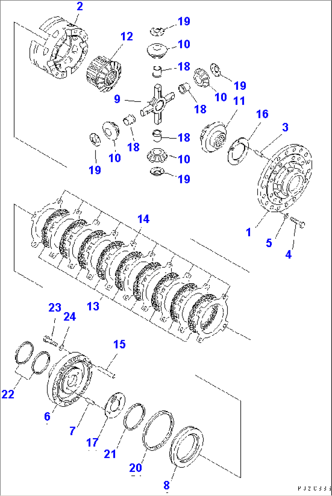 CENTER AXLE (DIFFERENTIAL LOCK)