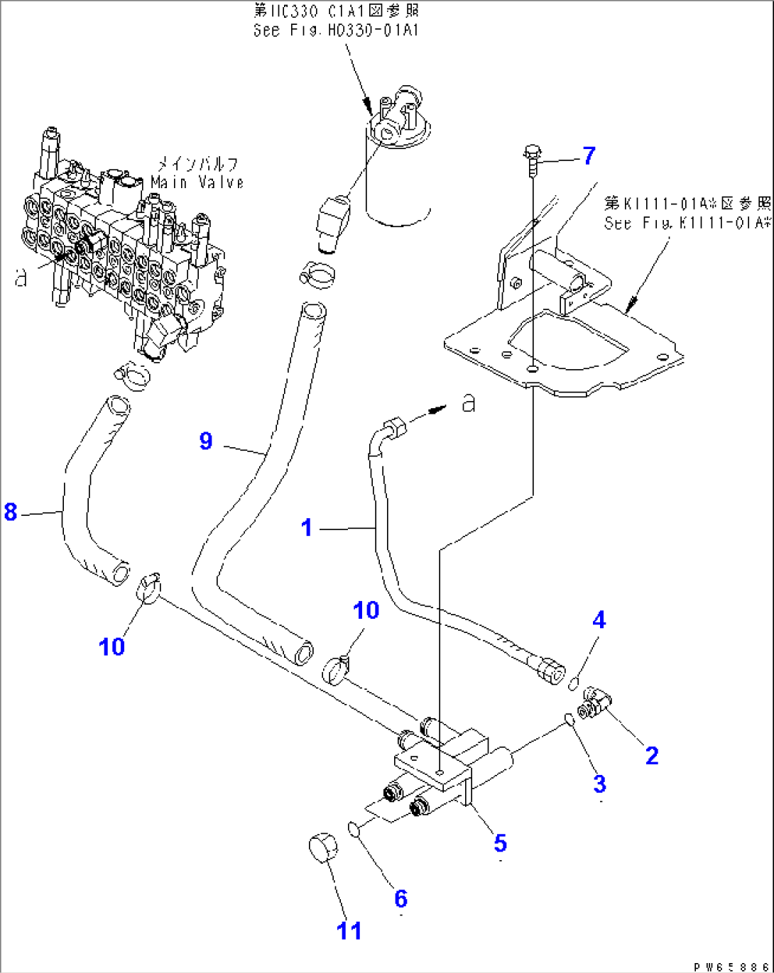 ATTACHMENT LINE (CHASSIS SIDE) (FOR ATTACHMENT)