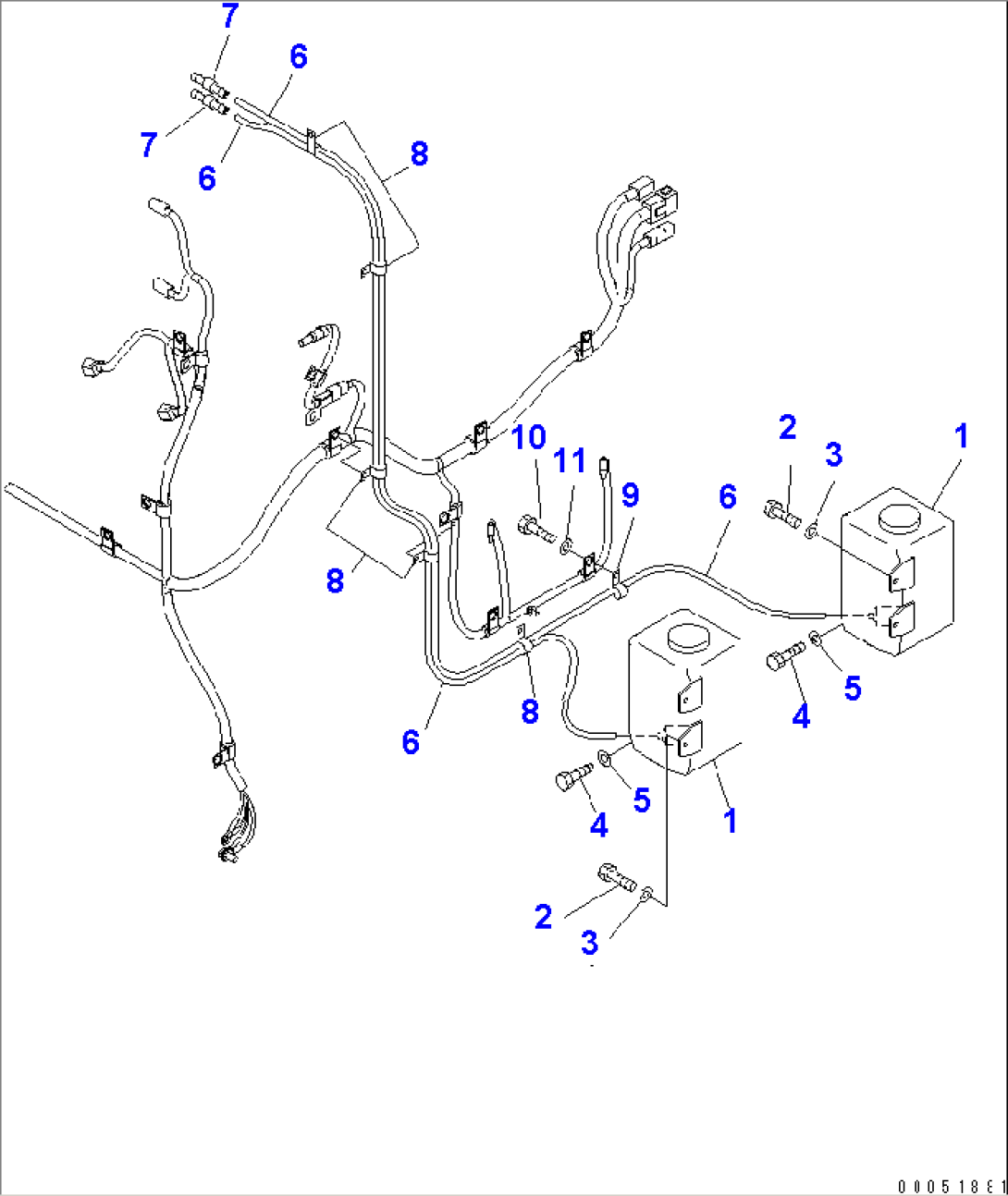 ELECTRICAL SYSTEM (CAB BASE) (WINDOW WASHER)(#20001-)