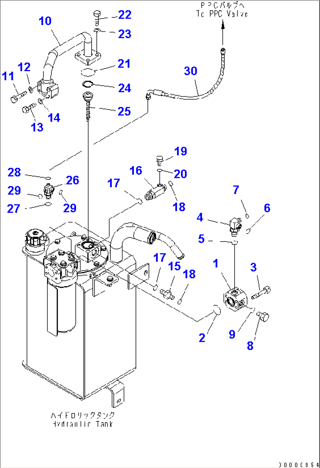 HYDRAULIC TANK (HYDRAULIC PIPING)(#75922-)