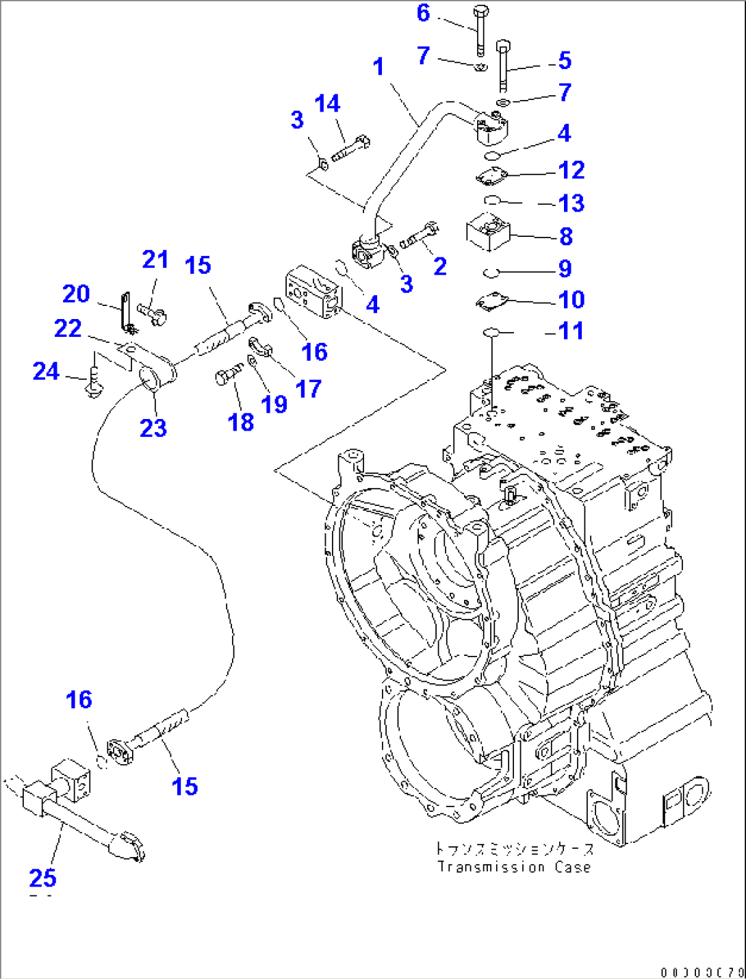 BRAKE COOLING PIPING (TRANSMISSION TO FRONT AXLE) (1/2)