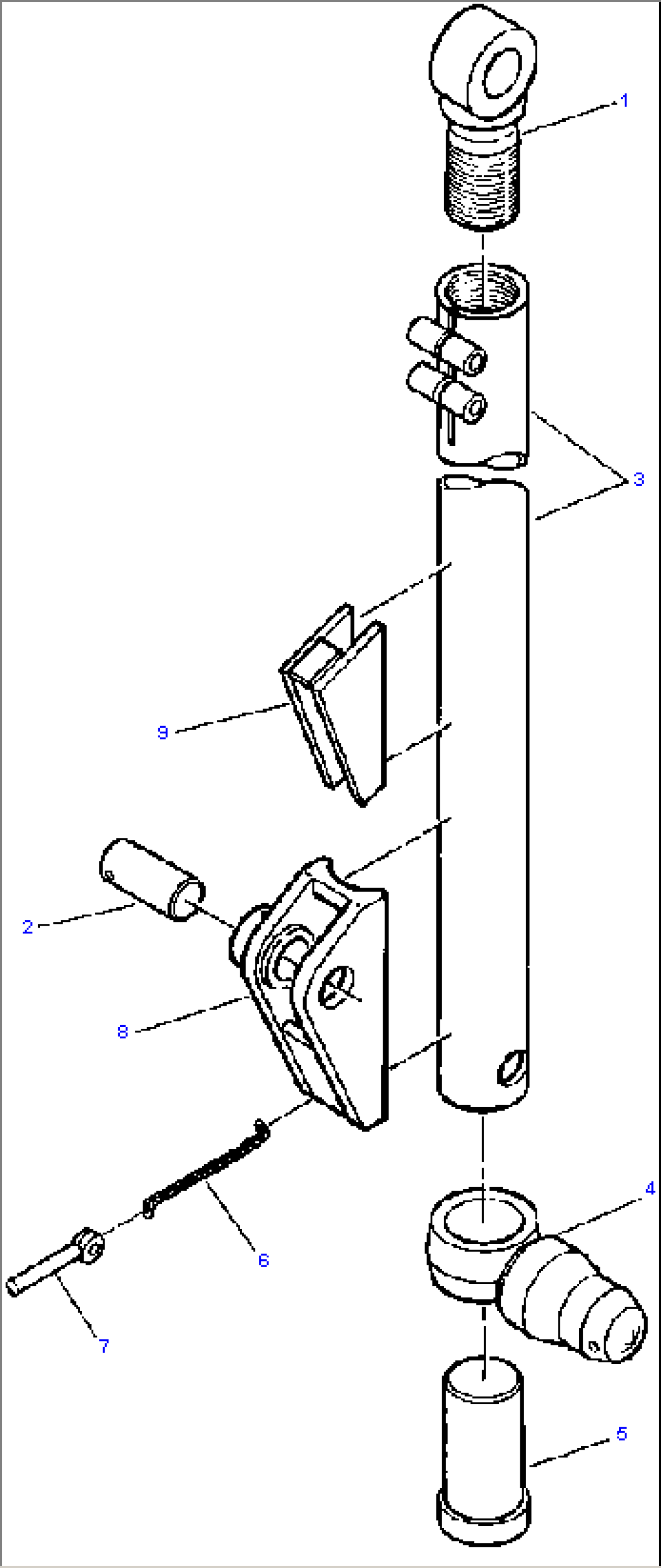BULLGRADER LOWER LEFT STRUT FOR MACHINES WITH STANDARD GAUGE TRACKS