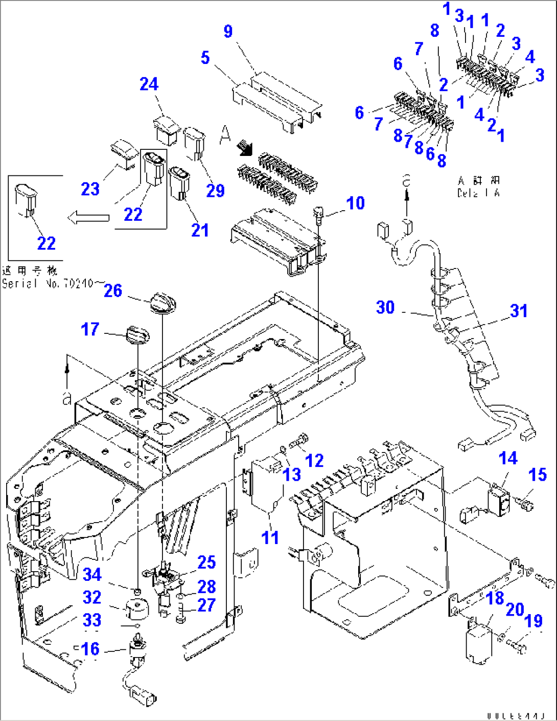 LOADER CONTROL (ELECTRICAL PARTS) (FOR 3 LEVER)(#70001-)