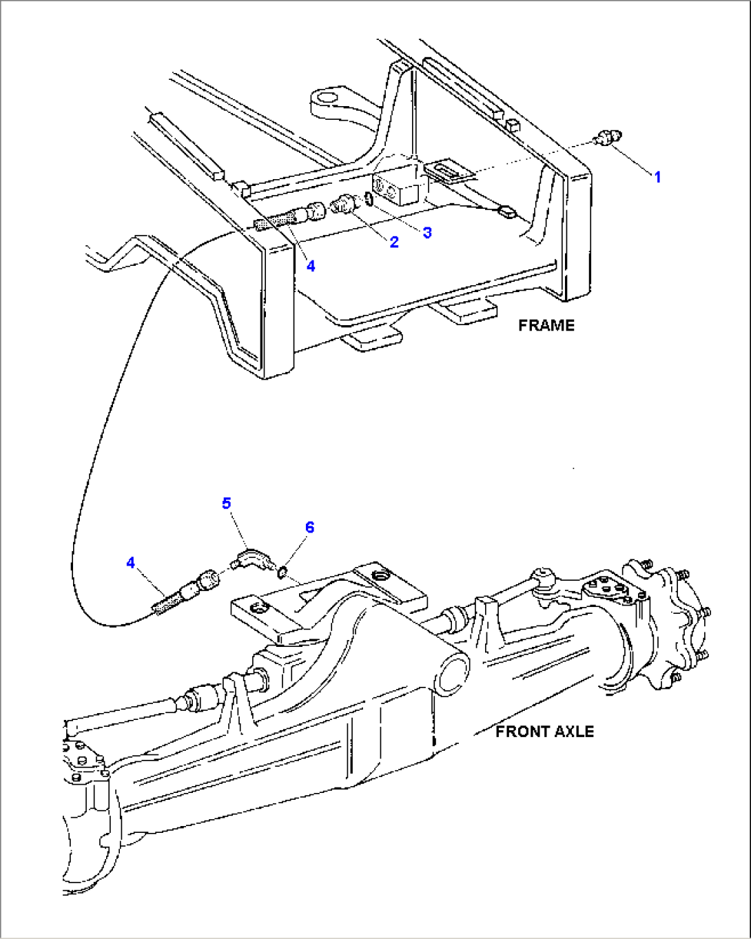 AXLE LUBRICATING PIPING