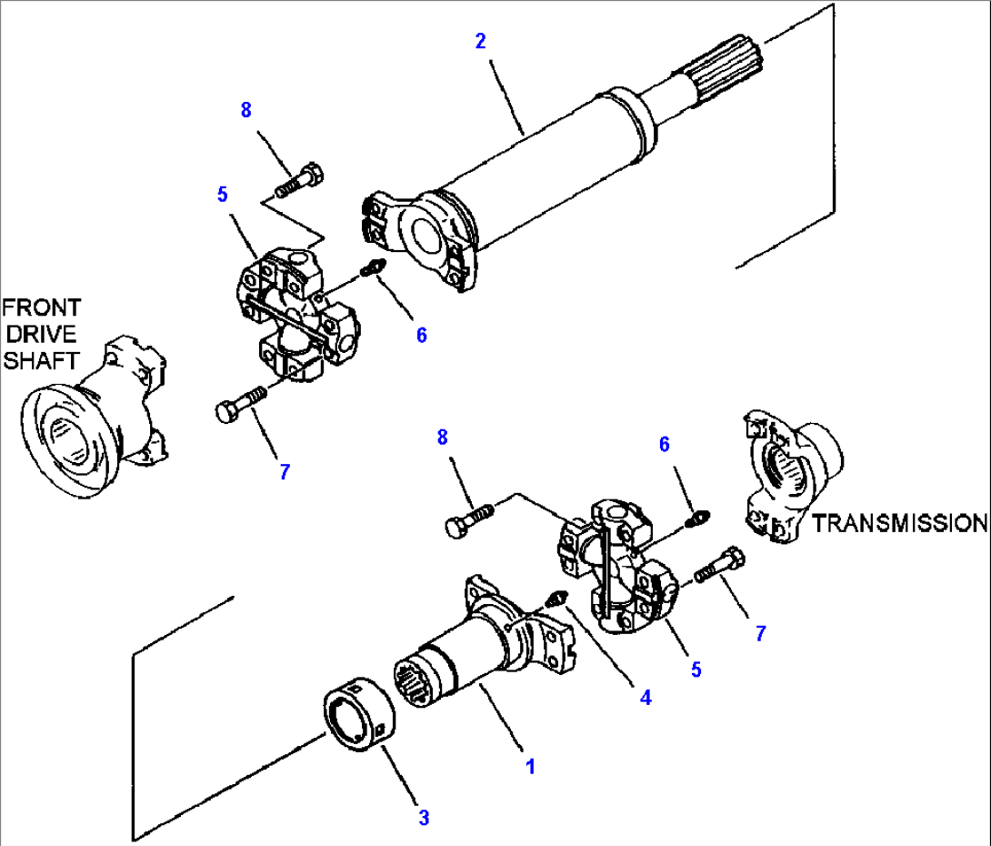 FIG NO. 3011 CENTER DRIVE SHAFT KOMATSU