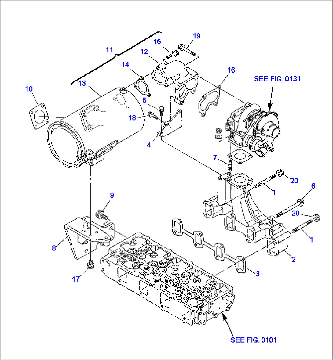 EXHAUST MANIFOLD AND SILENCER