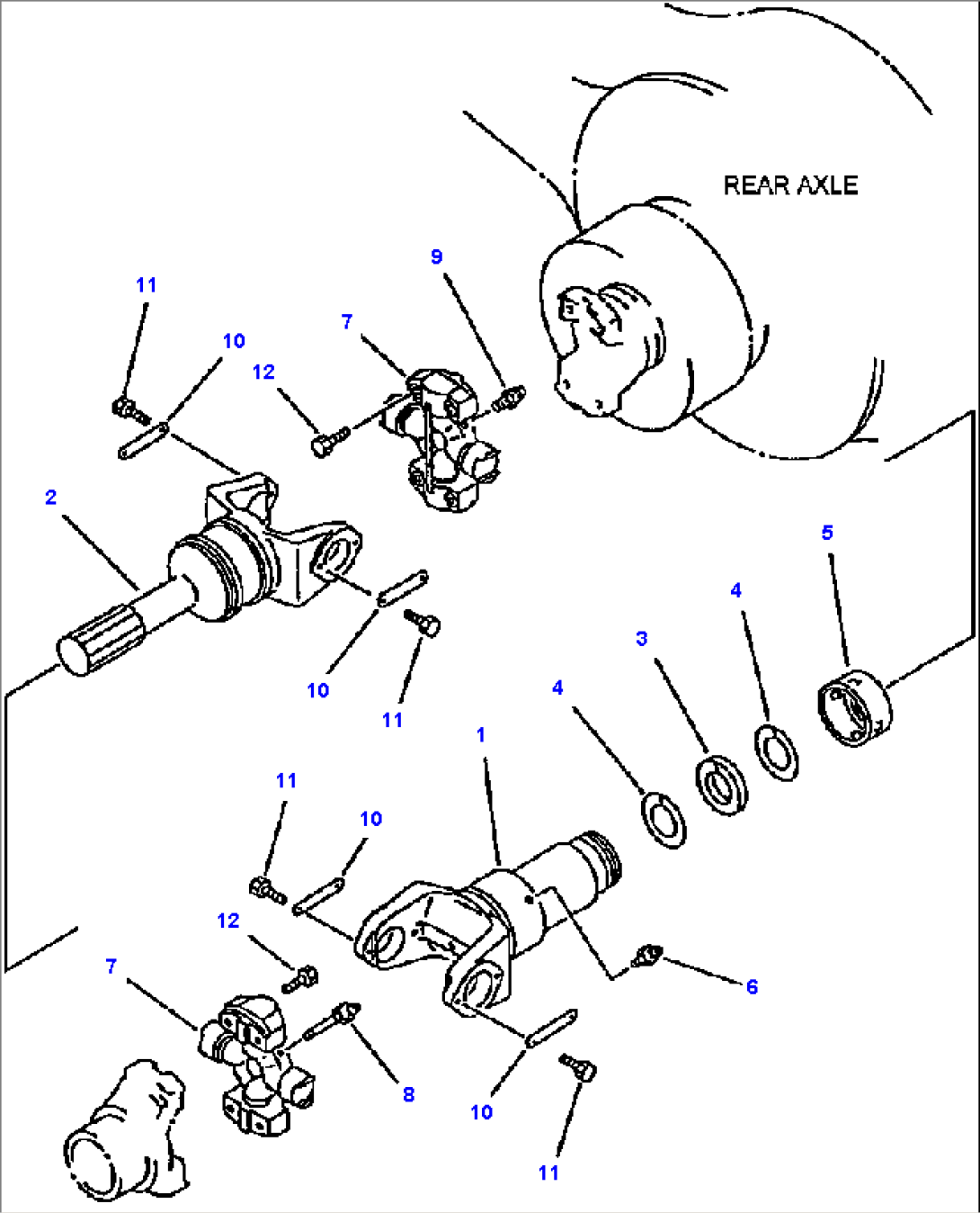 FIG NO. 3021 REAR DRIVE SHAFT KOMATSU