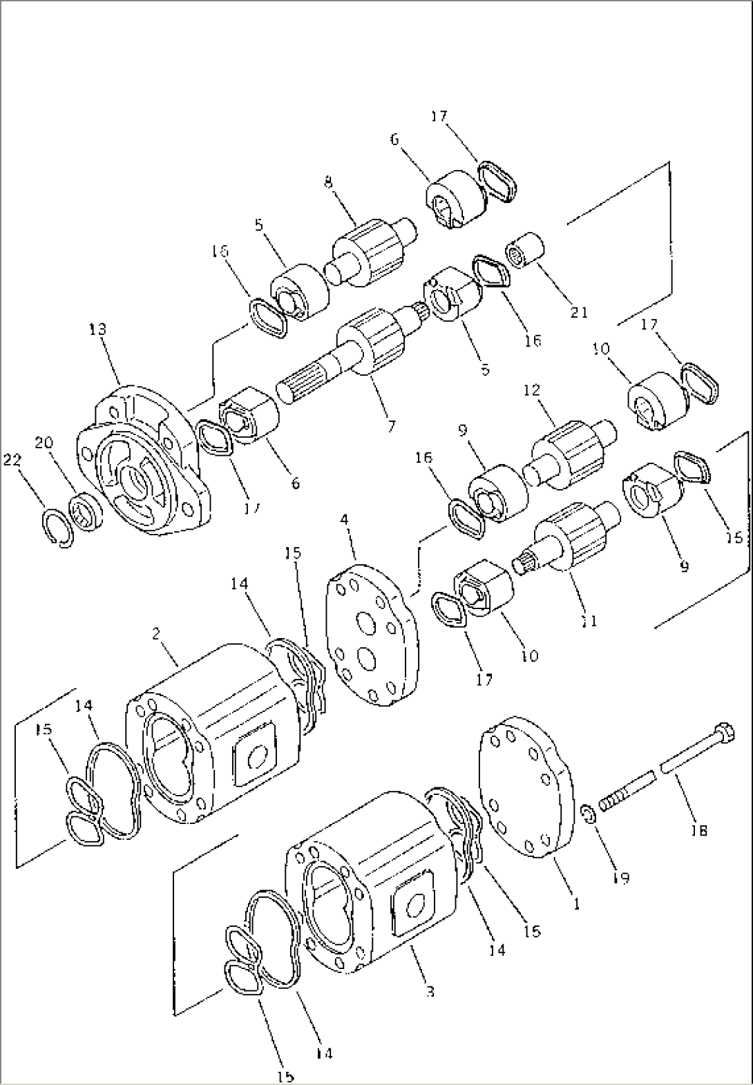 HYDRAULIC PUMP (FOR WORKING EQUIPMENT AND STEERING)