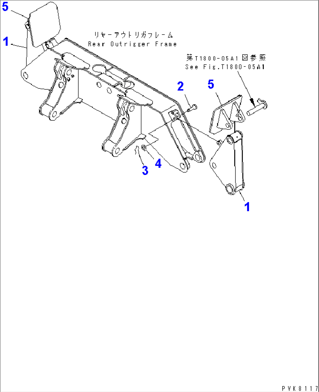 LEG (FOR REAR OUTRIGGER)