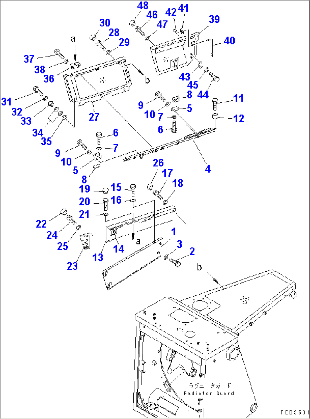 ENGINE HOOD AND SIDE COVER (R.H.) (PERFORATED)