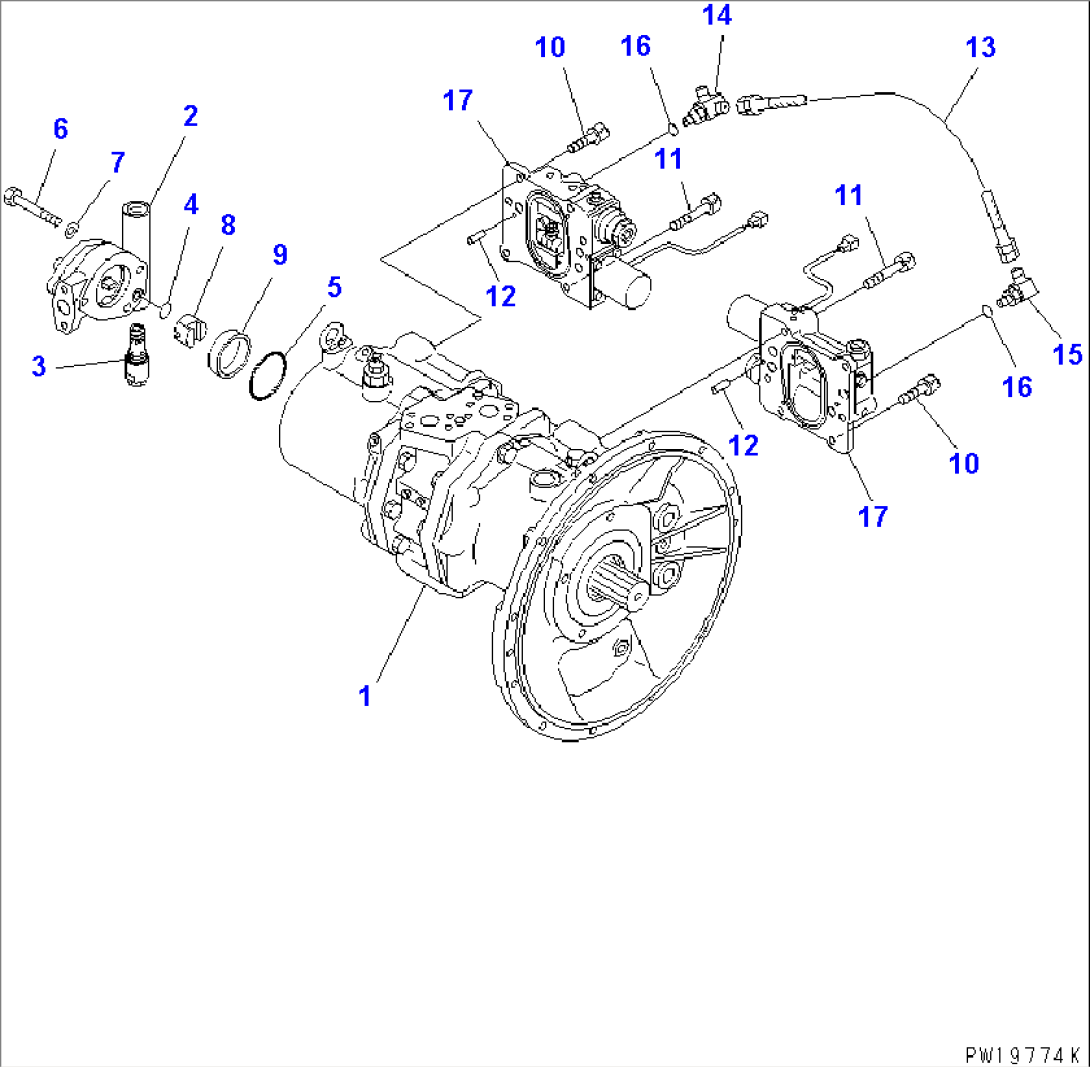 MAIN PUMP (1/9) (HPV 95+95+BARO-16) (WITH TVC VALVE)(#K30001-K31999)