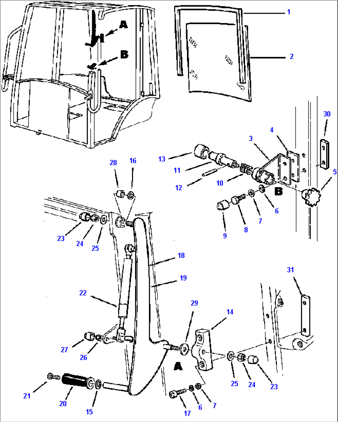 FIG. K5203-01A0 CAB - REAR WINDOW