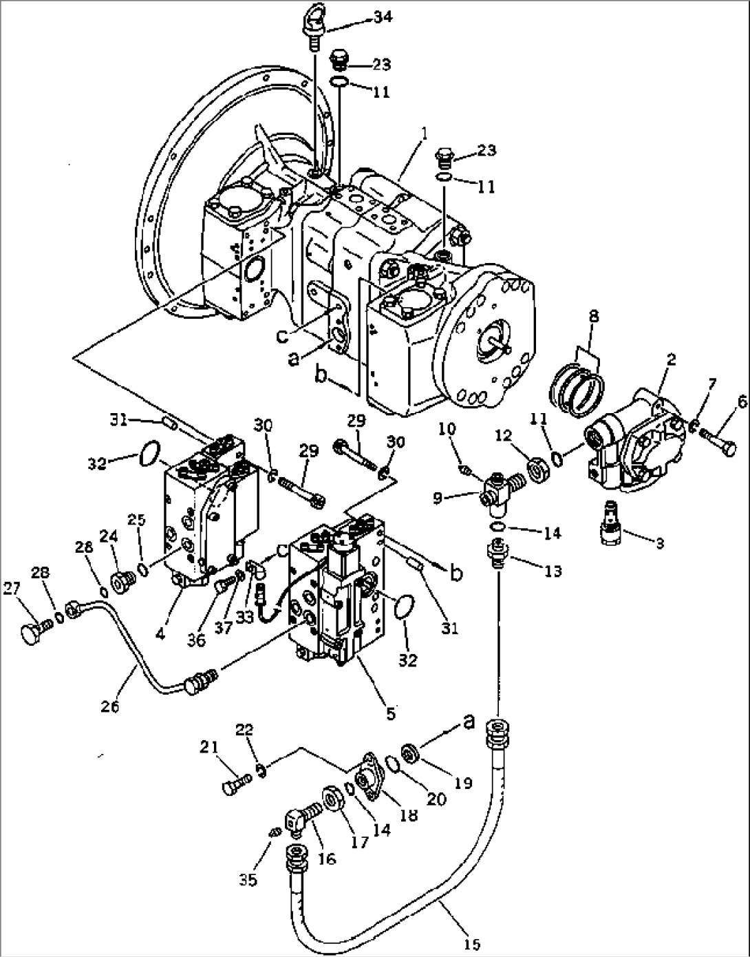 HYDRAULIC PISTON PUMP (1/4)(#15001-15039)