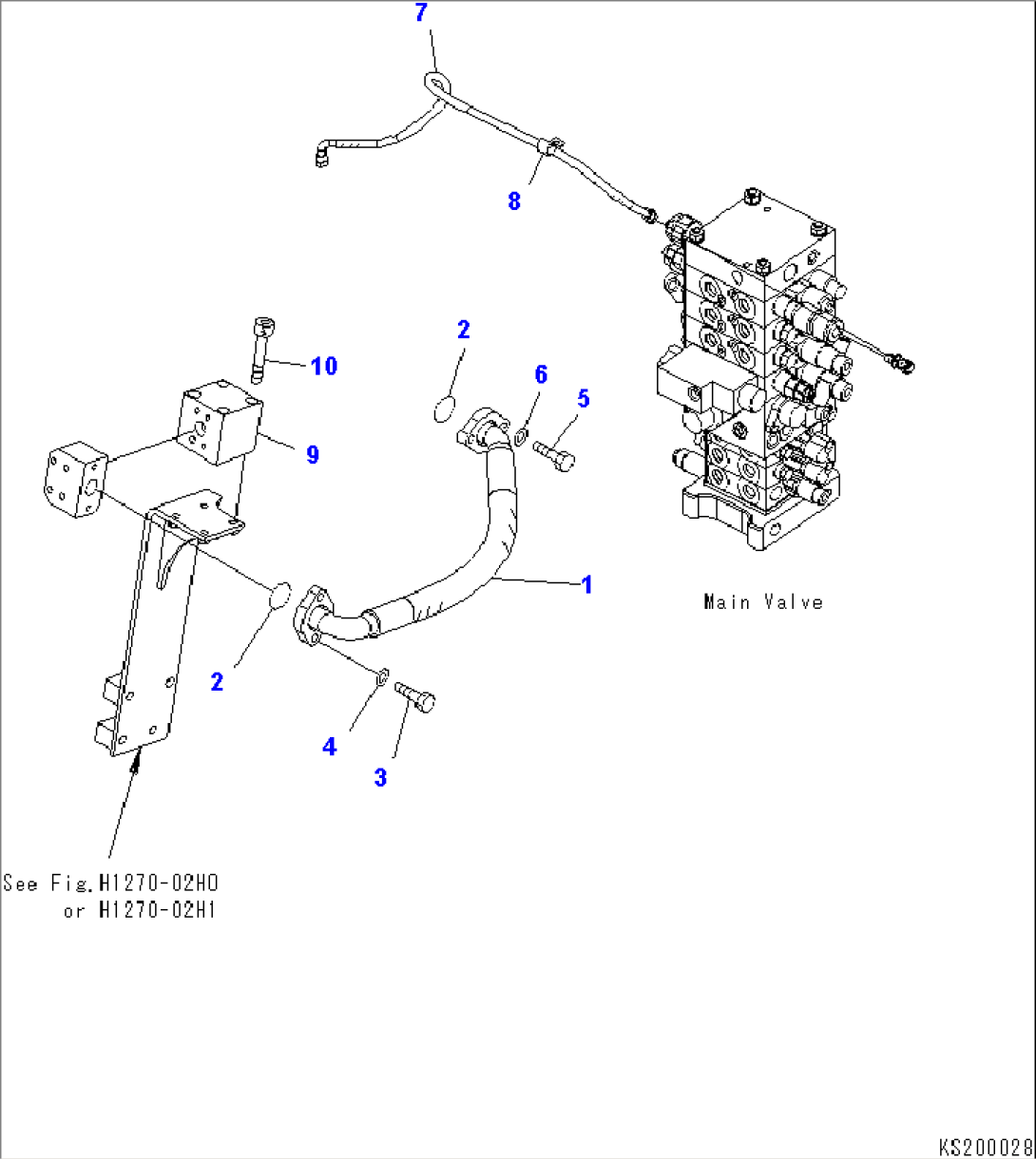 ATTACHMENT LINE (1 ACTUATOR) (RETURN LINE)