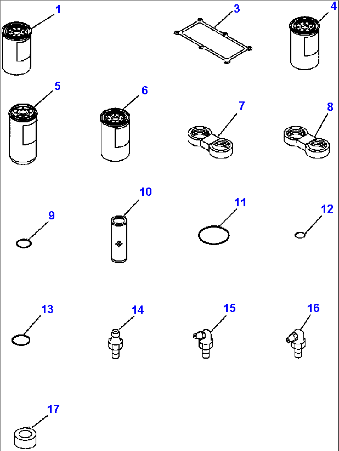 FIG. V0100-01A0 SPARE PARTS