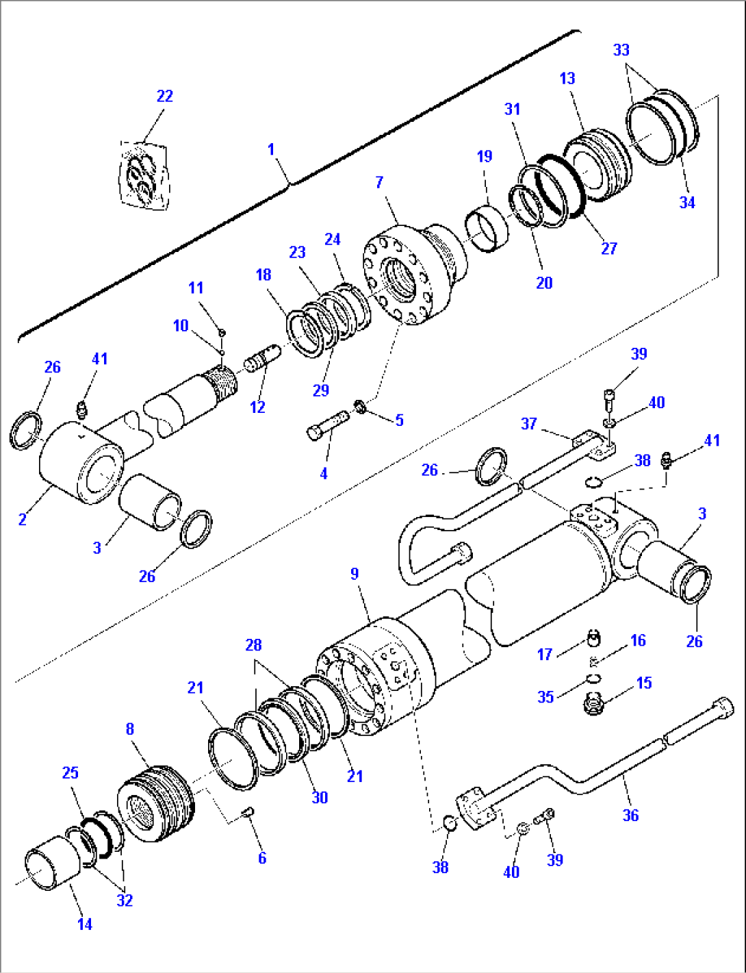 ARM CYLINDER (FOR 2-PIECE BOOM)