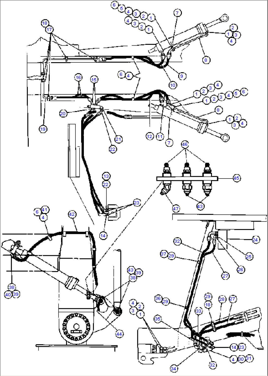 STEERING CYLINDER PIPING