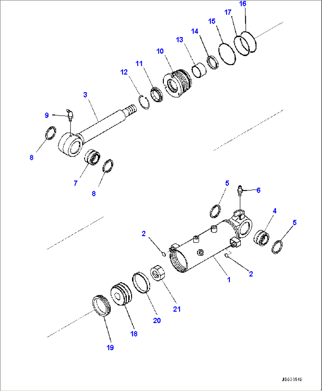 Blade Cylinder, Inner Parts (#30001-)