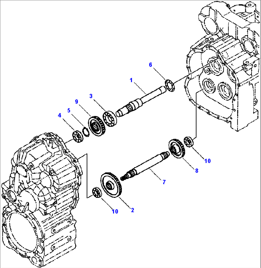 FIG. F4350-55A0 TRANSMISSION - INPUT SHAFT AND THIRD AND FOURTH GEAR
