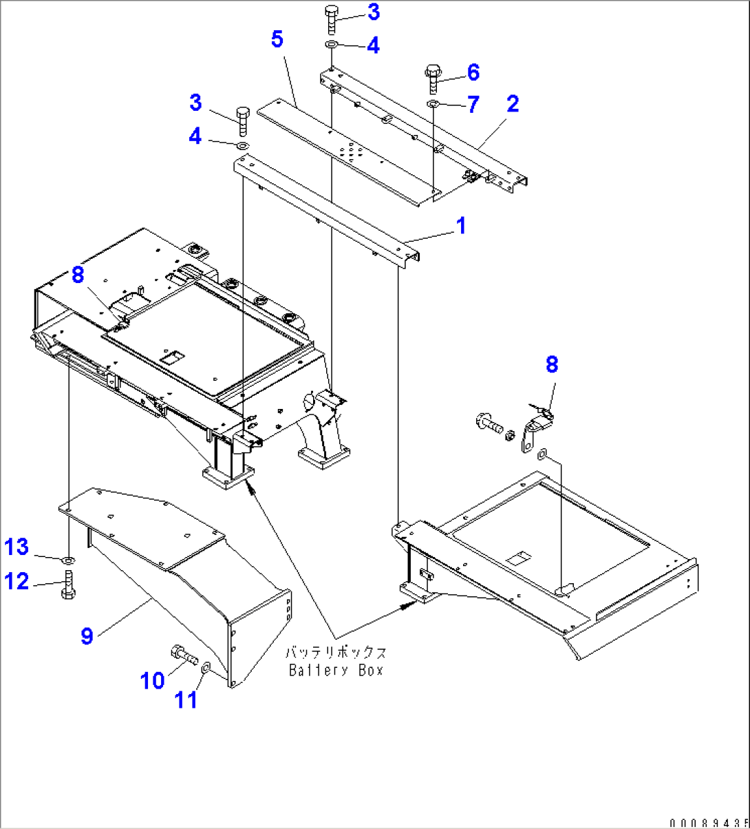 BATTERY MOUNTING (STEP AND LOCK) (ADDITIONAL COOLER)(#50085-)