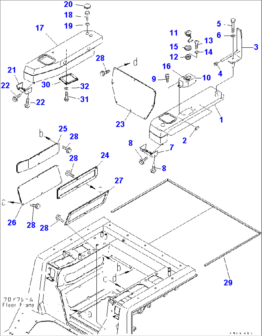 ARM REST COVER (LOWER) (EU SPEC.)(#65275-)
