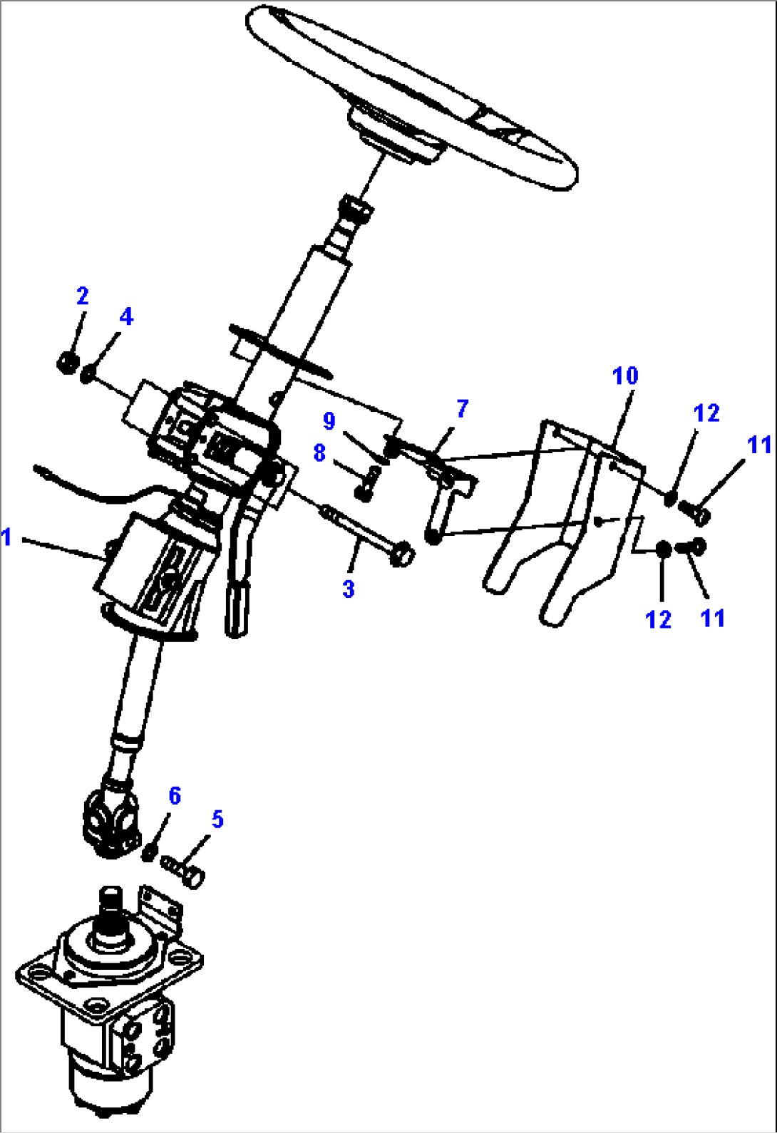 K0200-34B0 STEERING COLUMN