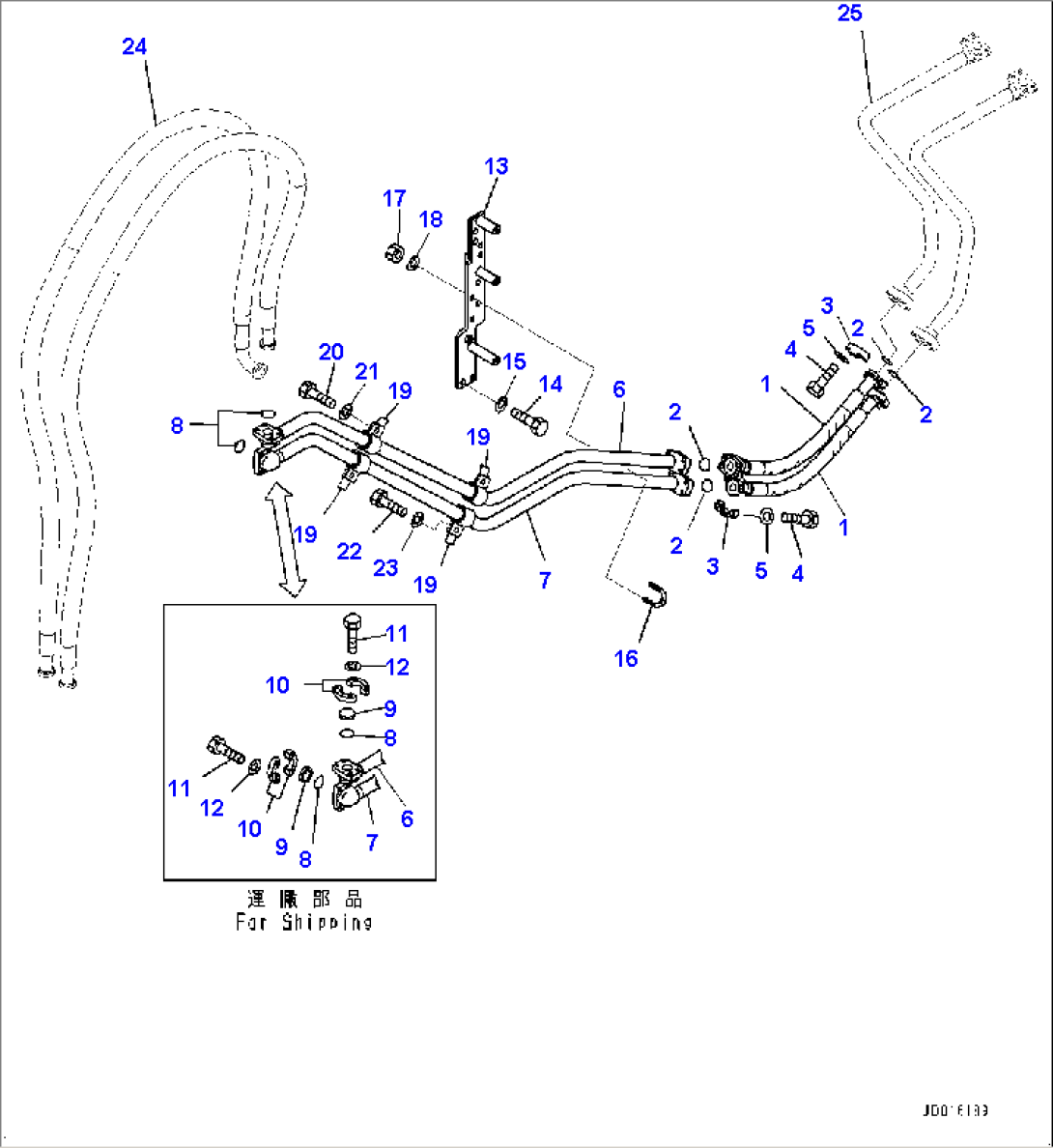 Rotor Lift Piping, Rotor Basket Piping (2/5) (#1006-)