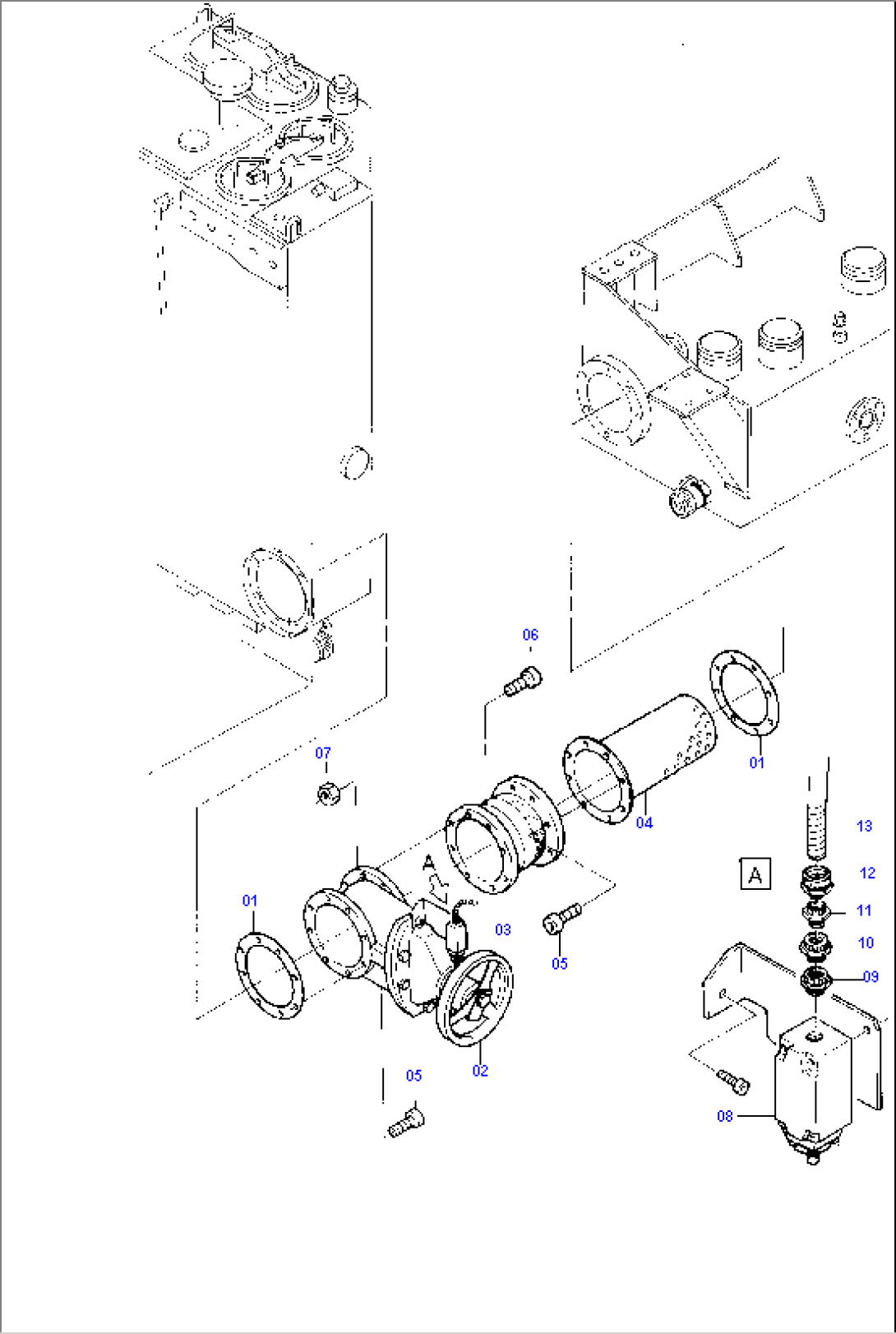 Connection, Main and Suction Oil-Tank